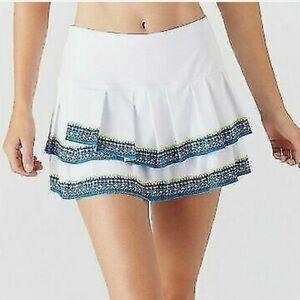 Lucky In love Boho Bohemian Pleat Tennis Tier Skirt Skort S